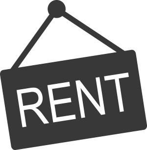 Vector illustration of a for rent sign